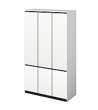 Шафа розпашна 3Д+3Д у вітальню, спальню, дитячу  Мія з ДСП німфея альба/бетон Світ Меблів