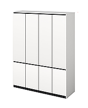 Шафа розпашна 4Д+4Д у вітальню, спальню, дитячу  Мія з ДСП німфея альба/бетон Світ Меблів