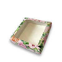Коробка для пряника 150х150х35 мм Півонія