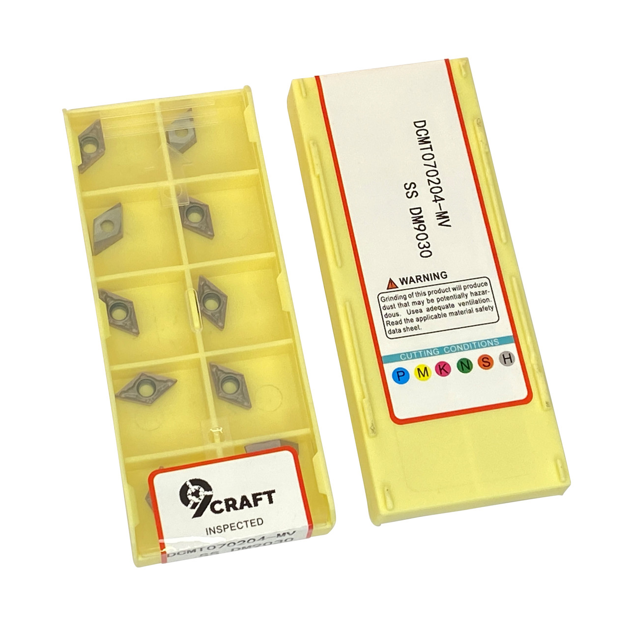 Набір розточувальних/токарних пластин 10 шт 9Craft DCMT070204-MV DM9030 для нержавіючої сталі