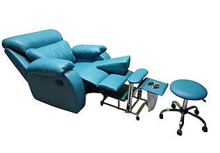 Педикюрний комплект 4-в-1 меблі для педикюру підставки педикюрні та розкладний реклайнер Комфорт_BR