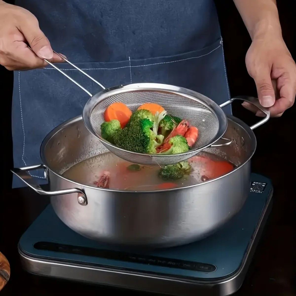 Набір ситечок A-PLUS 3 штуки для чаю круп і борошна 12,14,16 см (1264) з неіржавкої сталі