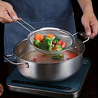 Набір ситечок A-PLUS 3 штуки для чаю круп і борошна 12,14,16 см (1264) з неіржавкої сталі