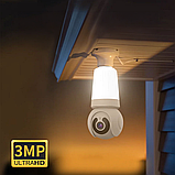 Розумна Wi-Fi камера Q26 V380Pro 2 в 1 камера + LED-лампа, цоколь E27, 3 МП, нічне бачення, двосторонній зв'язок, фото 5