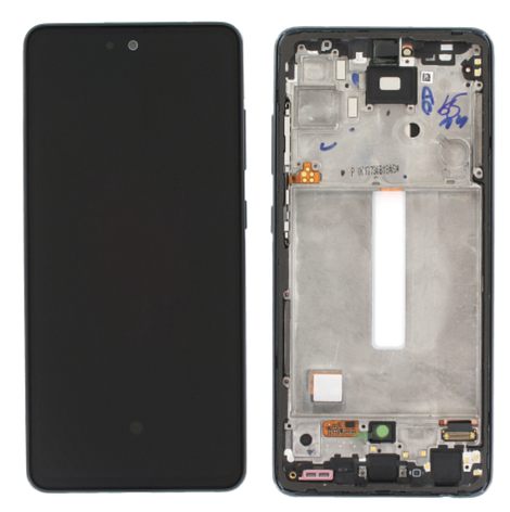 Дисплей (екран) для Samsung A525F Galaxy A52/A526B + тачскрин, чорний, OLED, гарної якості, із широкою, фото 1