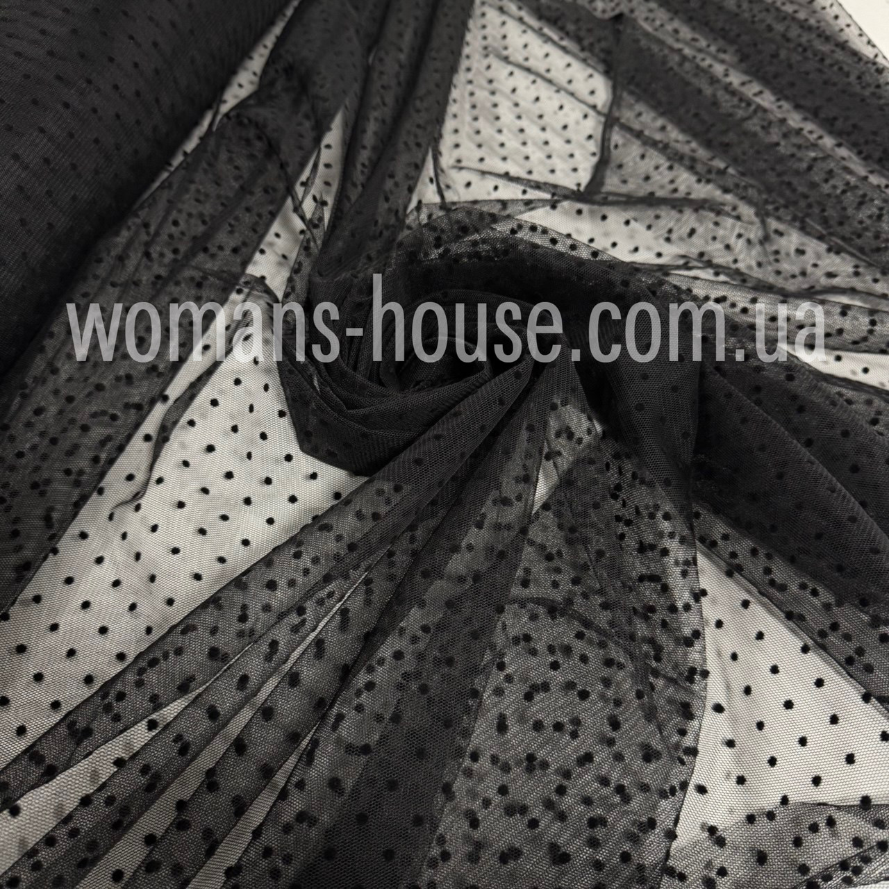 Сітка флок горох Чорний, фото 1