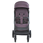 Прогулянкова дитяча коляска-книжка з капюшоном та чохлом на ніжки El Camino BEYA ME 1127-B Vintage Plum Бордо, фото 2