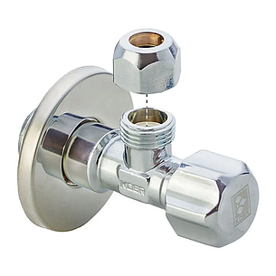 Кран вентильний KR Чехія 1/2x3/8 з накидною гайкою (KR.510) (KR0147), фото 1