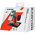 Зарядний пристрій Canyon wireless charger WS-404 15W 4in1 Black (CNS-WCS404), фото 3