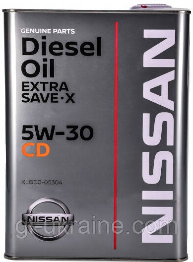 Моторна олива NISSAN Diesel Extra Save-X 5W-30 CD, 4л (KLBD0-05304)