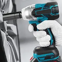 Акумуляторний ударний гайковерт MA-491 з підсвічуванням 2-ма акумуляторами, що знімаються в кейсі | 2 Ah \ 48 V