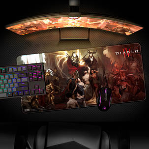 Килимок для миші DIABLO IV Inarius and Lilith, (Діабло) XL, фото 3