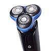 Електробритва 5 Вт 800 mAh бритва електрична бездротова з 3 голівками для гоління Синя Sokany SK-16038BL, фото 6
