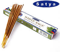 Satya Premium White Sage Біла Шавлія 15 грам, ароматичні палички, масальні пахощі, пахощі, індійські пахощі