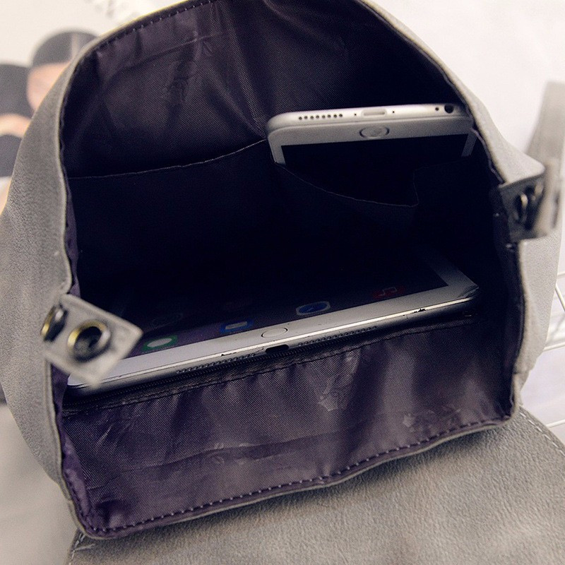 Модный рюкзак женский городской. Женская сумка рюкзак трансформер с клапаном и карманом (черный) - фото 6 - id-p459128992