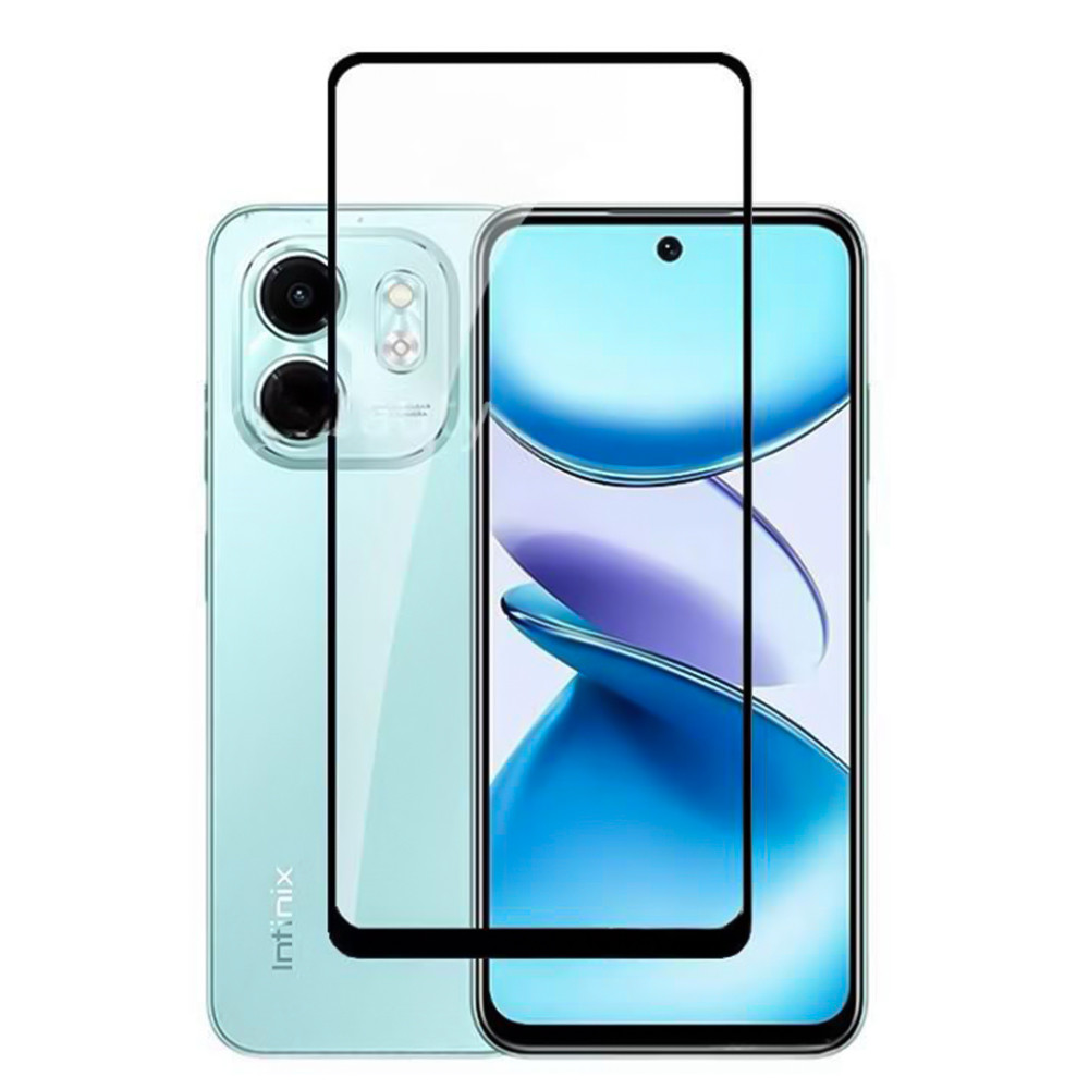 Захисне скло Full Screen Tempered Glass для Infinix Hot 50i / Smart 9, Black, фото 1