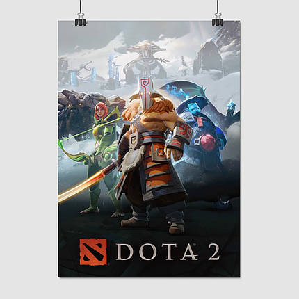 Плакат "Дота 2, Джаггернаут та інші, Juggernaut, Dota 2", 60×43см, фото 1
