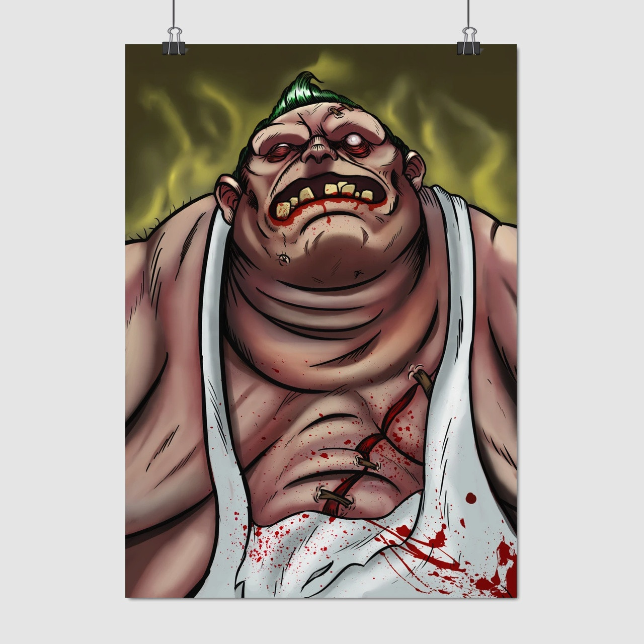 Плакат "Дота 2, Пудж, Pudge, Dota 2", 60×43см