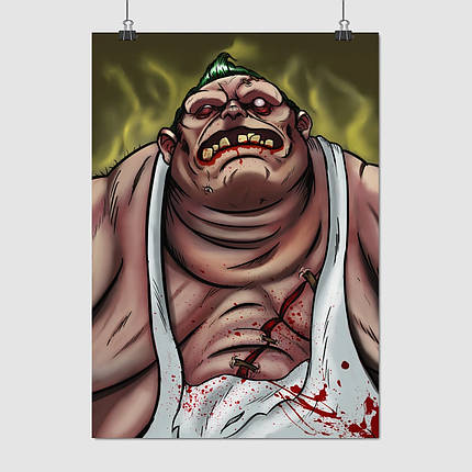 Плакат "Дота 2, Пудж, Pudge, Dota 2", 60×43см, фото 1