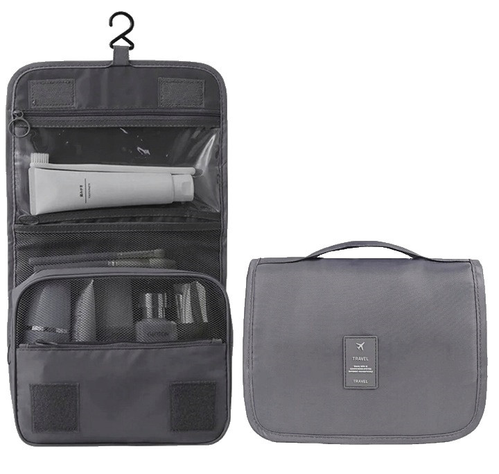 Дорожня косметичка, несесер, бьюті кейс Retoo сіра 4997593