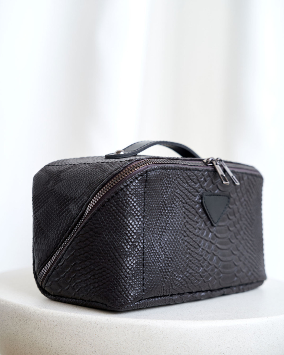 Жіноча косметичка «Паула» коричнева кобра 5031397