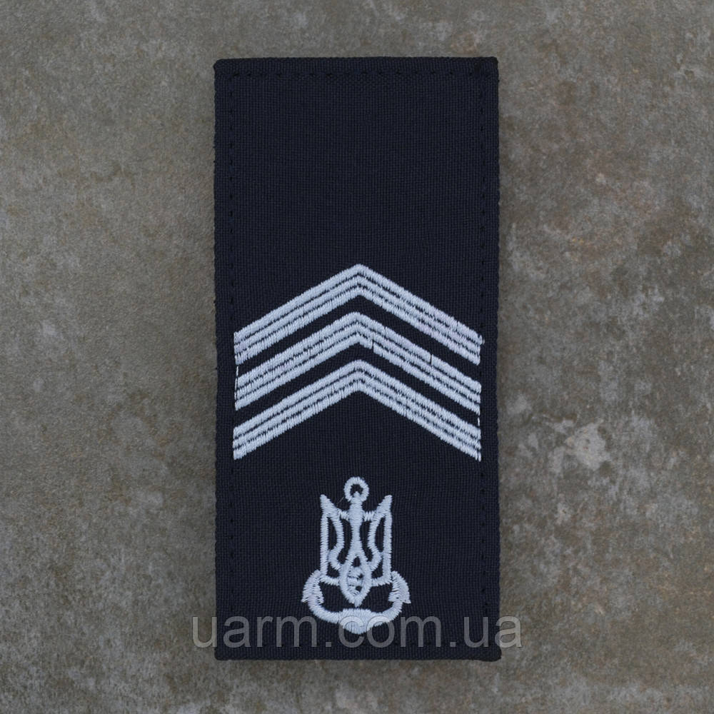 Погон ВМС старшина 1 статті синій 10 х 5 см, фото 1