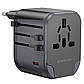 Мережевий зарядний пристрій BOROFONE BAC13 Leader 3-port PD20W(1C2A) universal conversion charger Black, фото 5