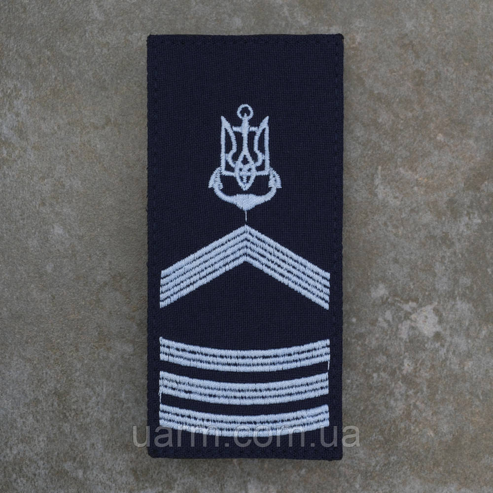 Погон ВМС старший мічман синій 10 х 5 см, фото 1