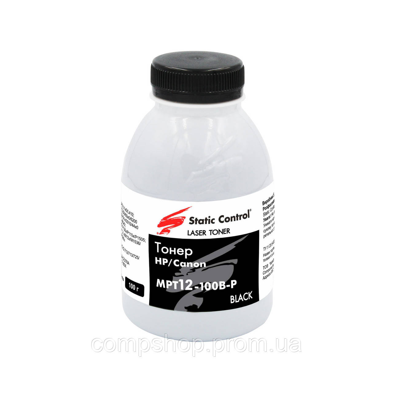 Тонер HP/Canon Універсальний  MPT12 (фасований)    100г  *Static Control (код 143001), фото 1