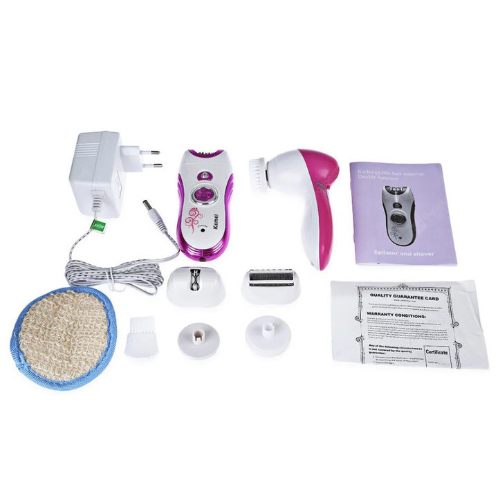 Ефективна пемза Kemei KM-3066, Тример для жінок, Жіночий тример для тіла, Електричний епілятор пилка ST-87, фото 1
