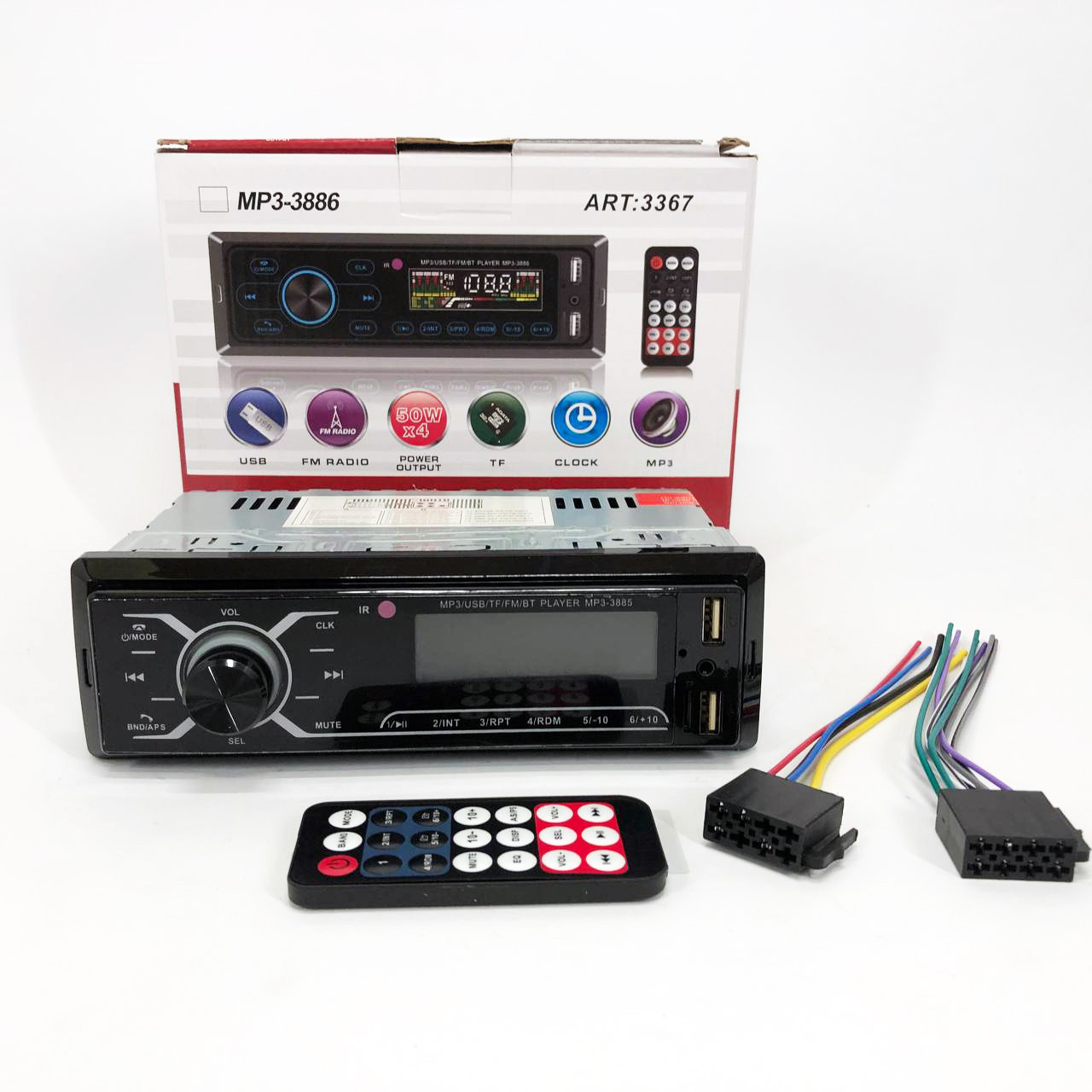 Бюджетна автомагнітола 1 din MP3-3885 ISO 1DIN, Автомагнітоли ukc 1, Магнітофони GD-928 для машин
