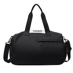 Сумка дорожня Lesko 728 Black спортивна 20-35L з кишенями зовні регульованим плечовим ременем