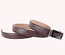 Чоловічий ремінь зі штучної шкіри під штани UK888-28 коричневий, фото 2