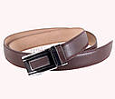 Чоловічий ремінь зі штучної шкіри під штани UK888-28 коричневий, фото 3