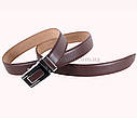 Чоловічий ремінь зі штучної шкіри під штани UK888-28 коричневий, фото 4