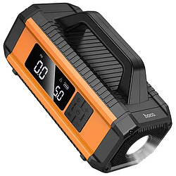 Пускозарядний пристрій бустер для авто 10000mAh з компресором HOCO QS4 Чорно-помаранчевий