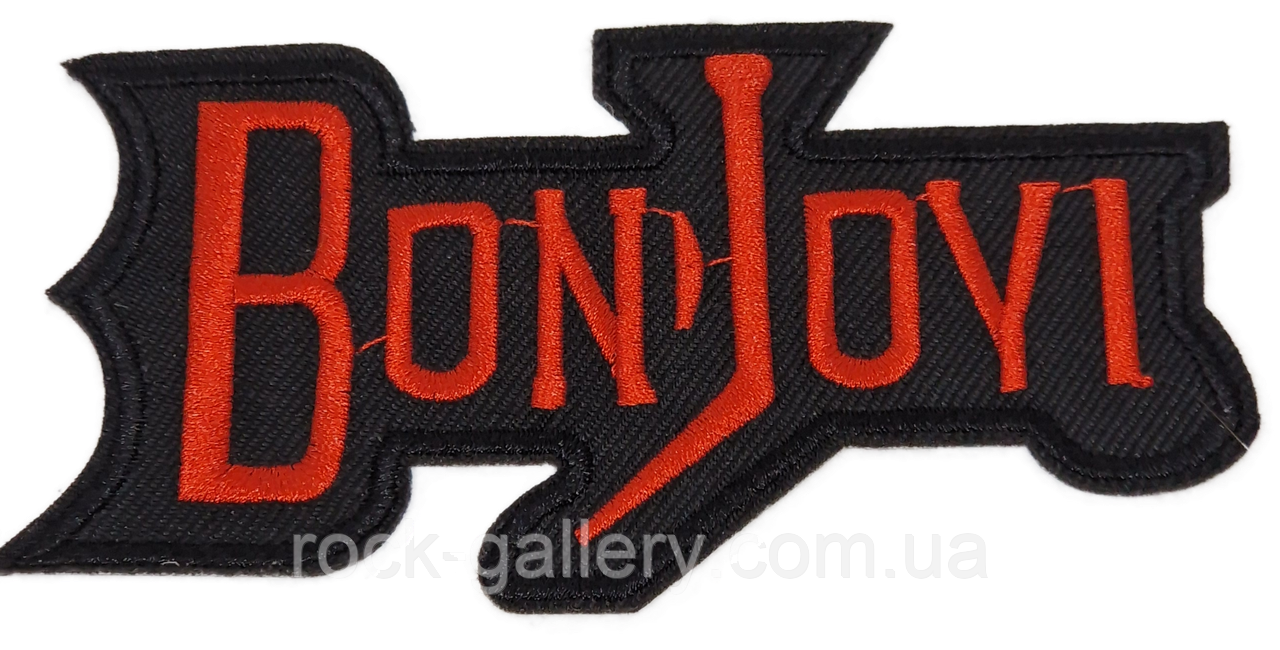 Нашівка термо вишита " Bon Jovi " 11 см х 5 см, фото 1
