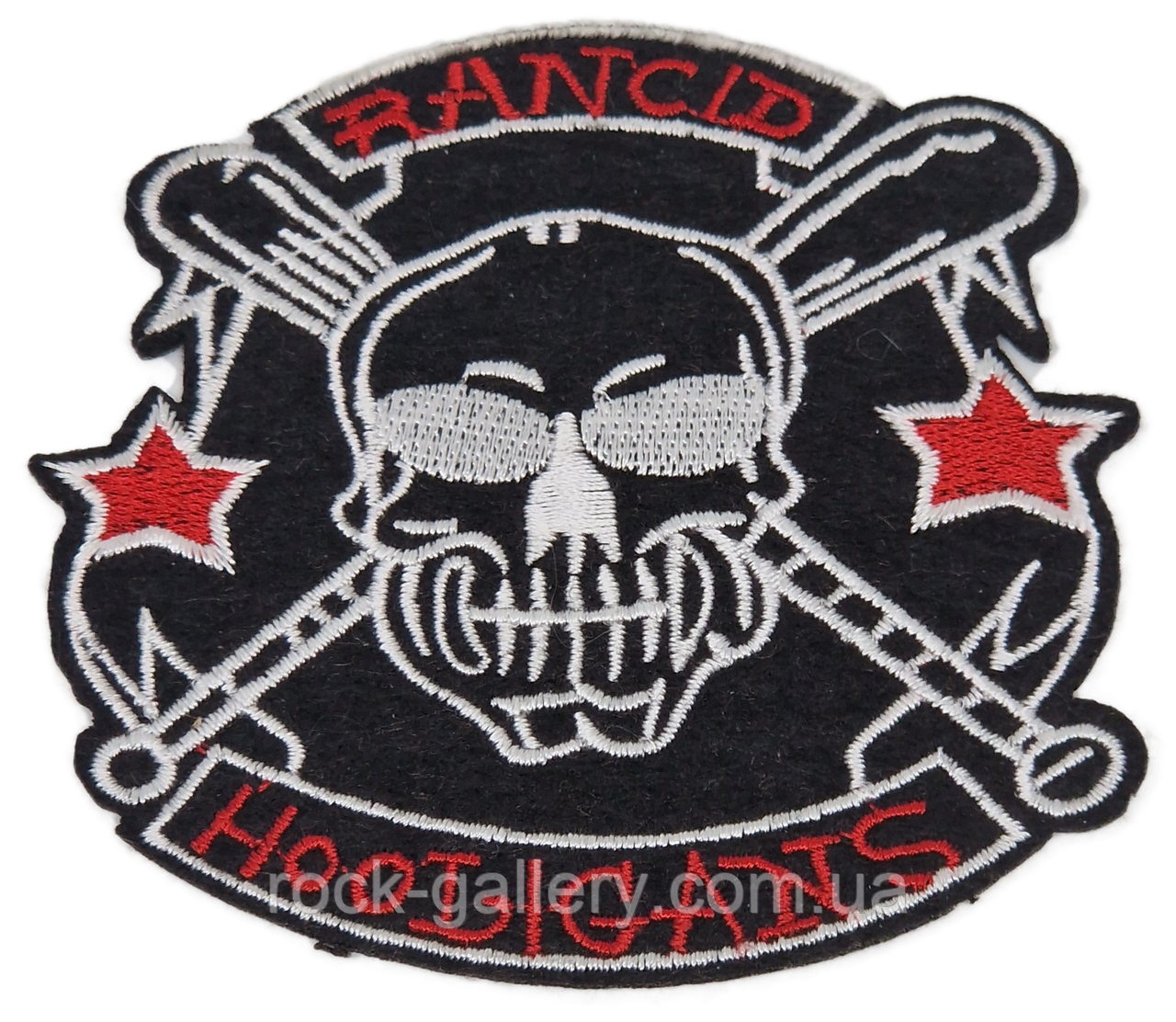 Нашивка термо вишита "Rancid Hooligans" 8 см х 7 см