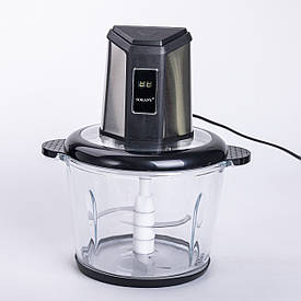 Чопер подрібнювач 800 Вт 4 леза з чашею на 3 літри 2 швидкості м'ясорубка Sokany