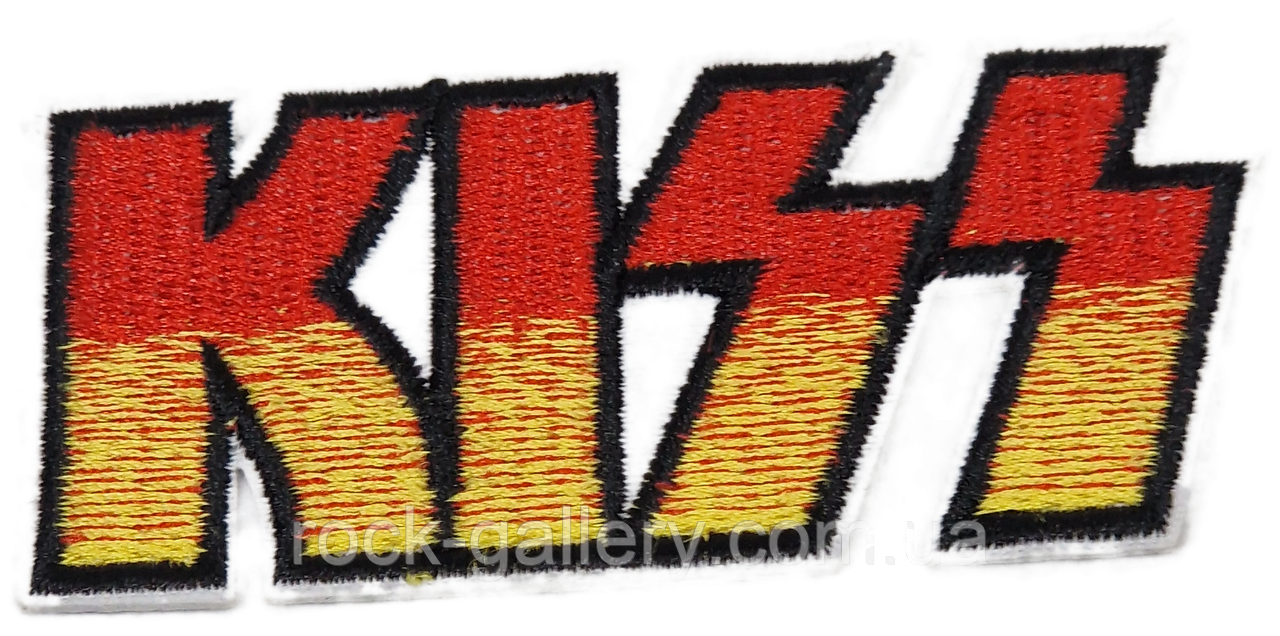 Нашивка термо "Kiss" 4 см х 8,5 см