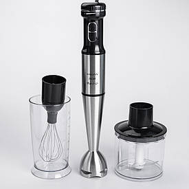 Блендер ручний занурювальний 800 Вт чаша і вінчиком подрібнювач (чопер) Sokany