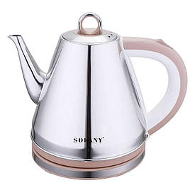 Чайник електричний 1,5 л Sokany електрочайник дисковий 1100 Вт