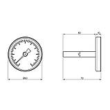 Термометр SD Plus 120oC 63 мм 1/2", заднє під'єднання SD17450MM, фото 2