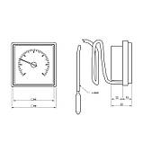 Термометр капілярний SD Plus 48х48 мм SD176, фото 2
