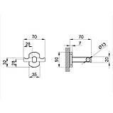 Гачок Qtap Liberty подвійний QTLIBCRM1154 Chrome, фото 2
