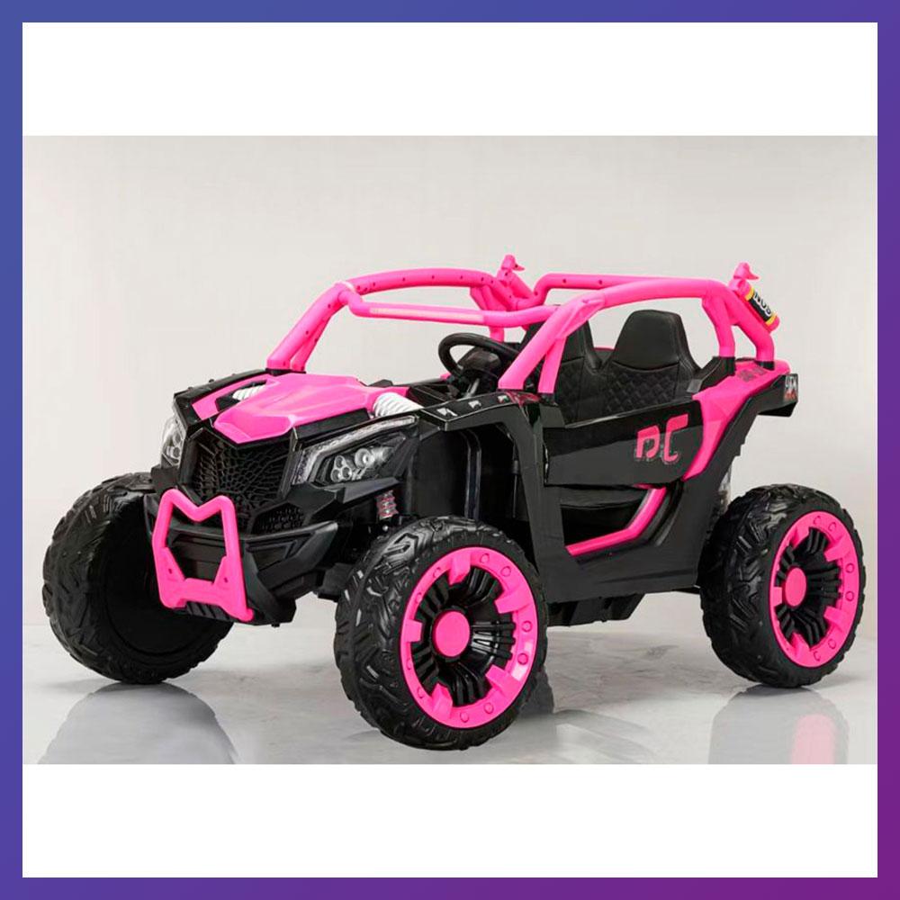 Дитячий електромобіль на акумуляторі Багі M 6124 з пультом р/у для дітей 3-8 років Рожевий, фото 1