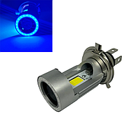 Мотолампа BSmart M6F LED цоколь H4 діод COB 12В 20Вт блакитна підсвітка