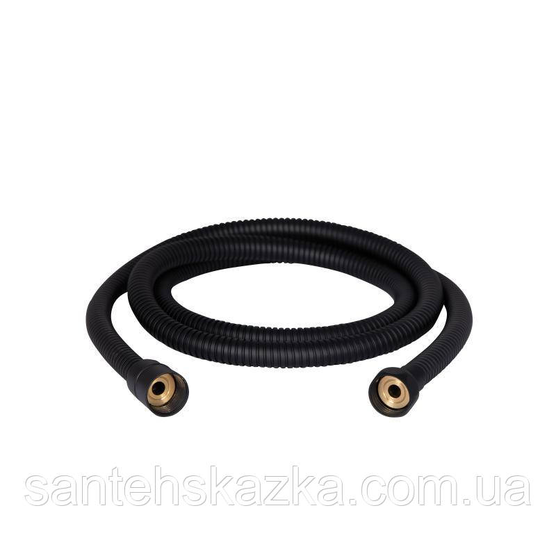 Шланг для ручного душу Qtap Hadice 1600 мм QT054BL43074 Black Matt, фото 1