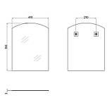 Дзеркало Lidz Wieza 140.07.01 455х590 настінне прямокутне з дугоподібним верхом LD78WI4559, фото 2