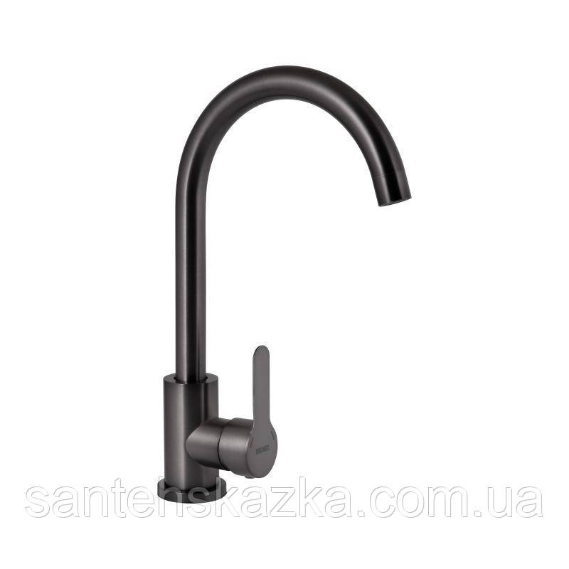 Змішувач для кухні U-подібний Brinex Pure 015F U-подібний Graphite BRIPUR015FGRP, фото 1